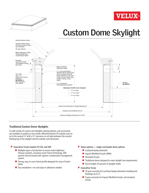 Custom Dome Skylight