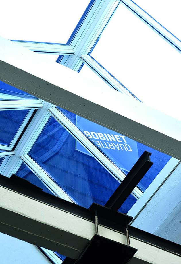 Skylight solution with Ridgelight 25°-40°, Former textile dye works in the Bobinet quarter, Germany 
