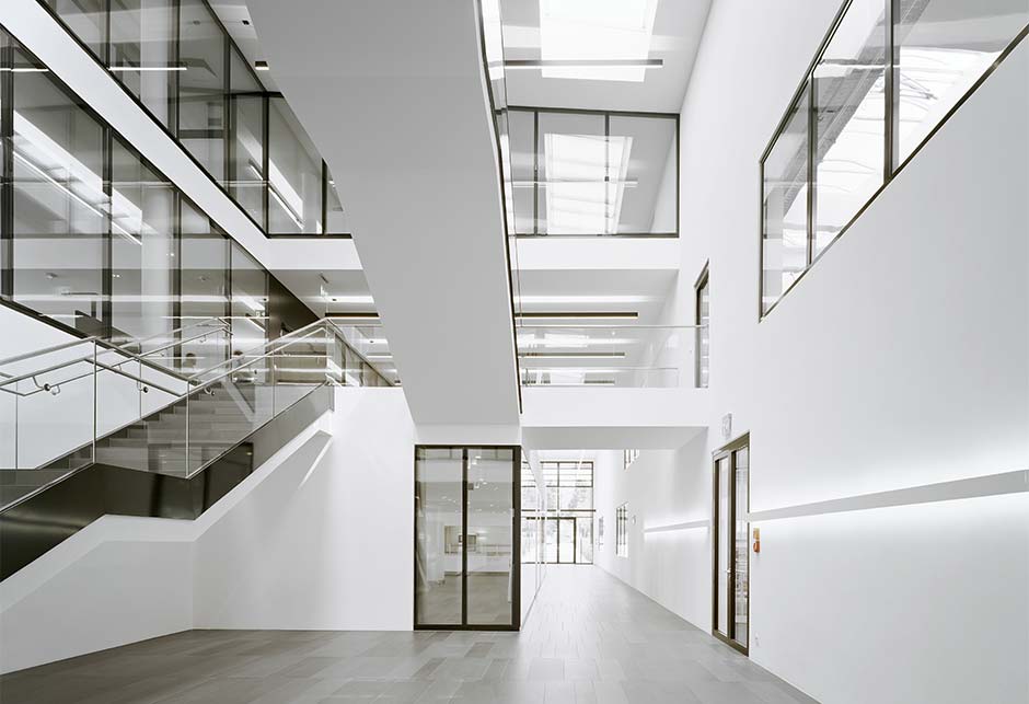 Stairwell with VELUX - Longlight 5-30° modular skylight solution, Fellbach, Germany 