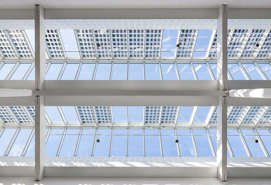 Rooflight solution with Atrium Ridgelight 25-40˚ with Photovoltaic Glazing, Green Solution House, Rønne, Denmark