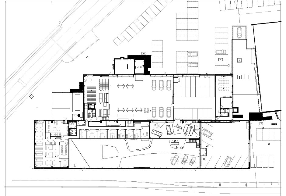 Plan de l'étage supérieur Kenny’s Auto Center, Baumgartner Partner Architekten AG 