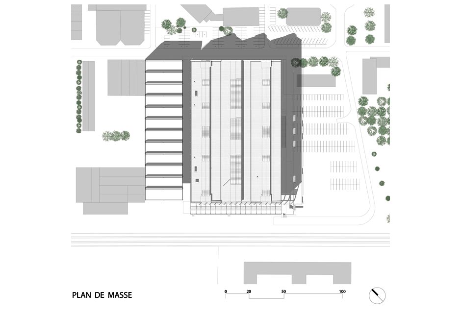 Halles Latécoère La Cité - architectural drawing. Architects: Taillandier Architectes Associés