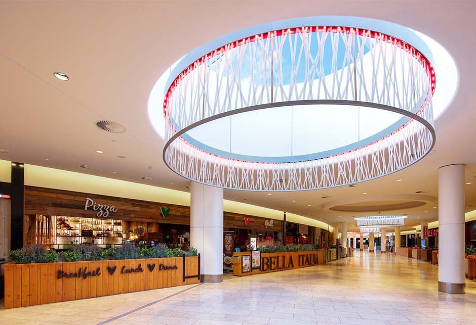 VELUX Pyramid solution bringing natural daylight into Metrocentre, Newcastle