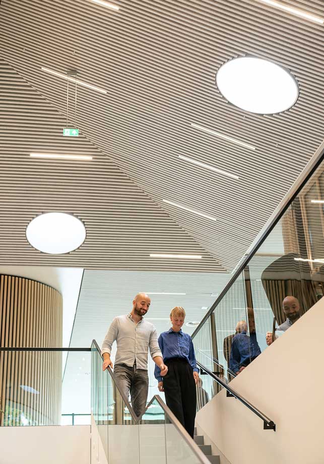 VELUX Modular Rooflight – Circularlight - above Corridor students walking