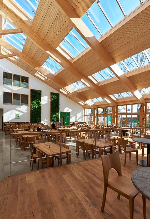 Rooflight solution with Longlight 5-30° modules, Salus canteen, Germany