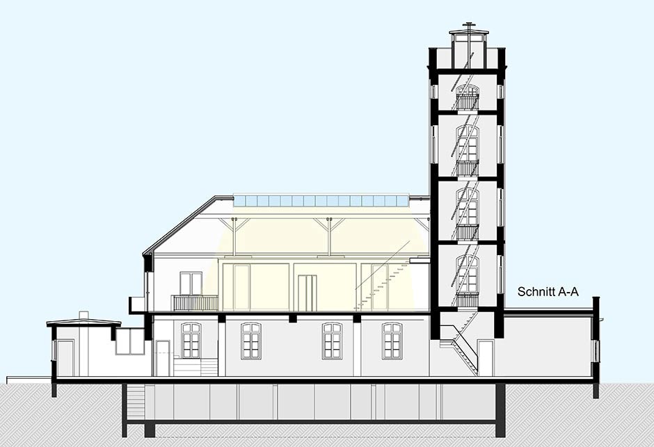 Architekturzeichnungen, Umbau Feuerwehrhaus